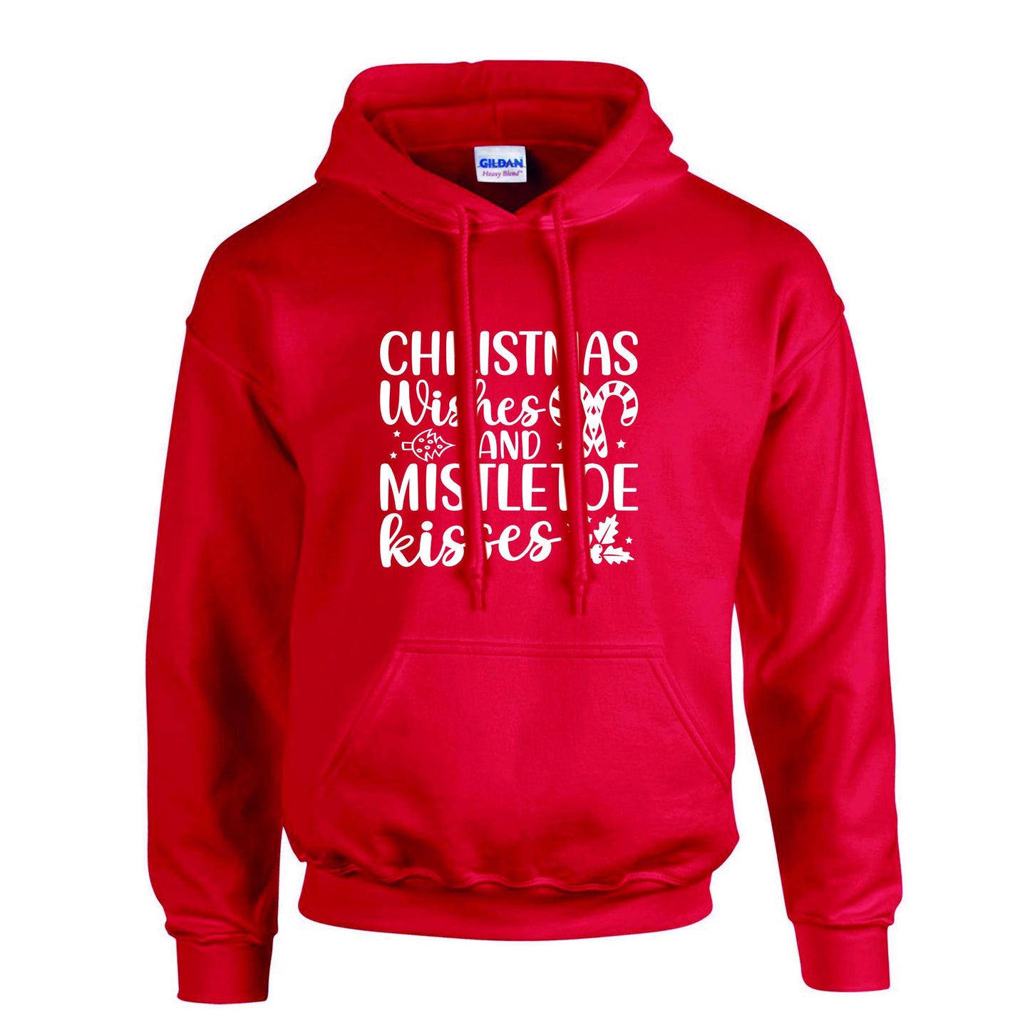 Christmas Wishes & Mistletoe Kisses Unisex Hoodie