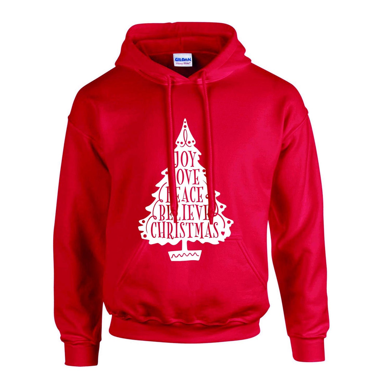 Joy Love Peace Believe Christmas Unisex Hoodie