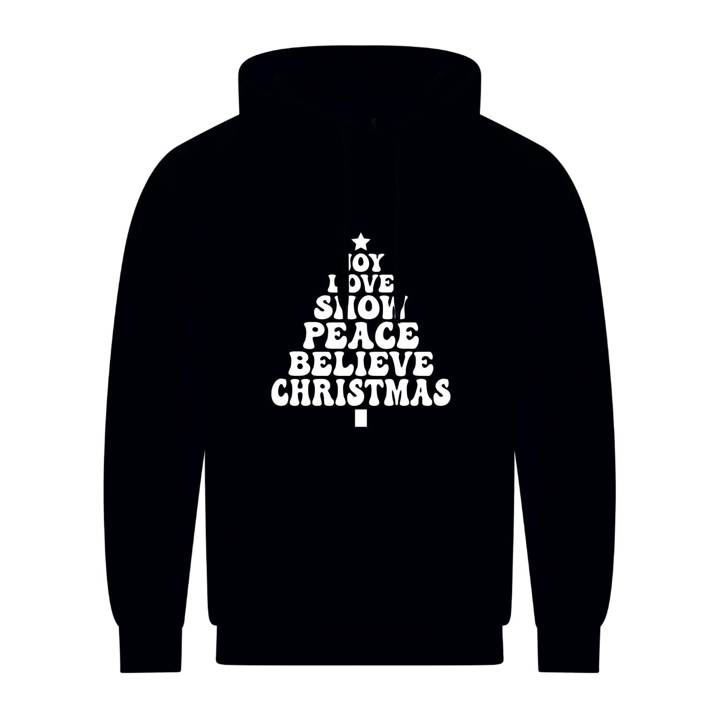 Joy Love Snow Christmas Unisex Hoodie