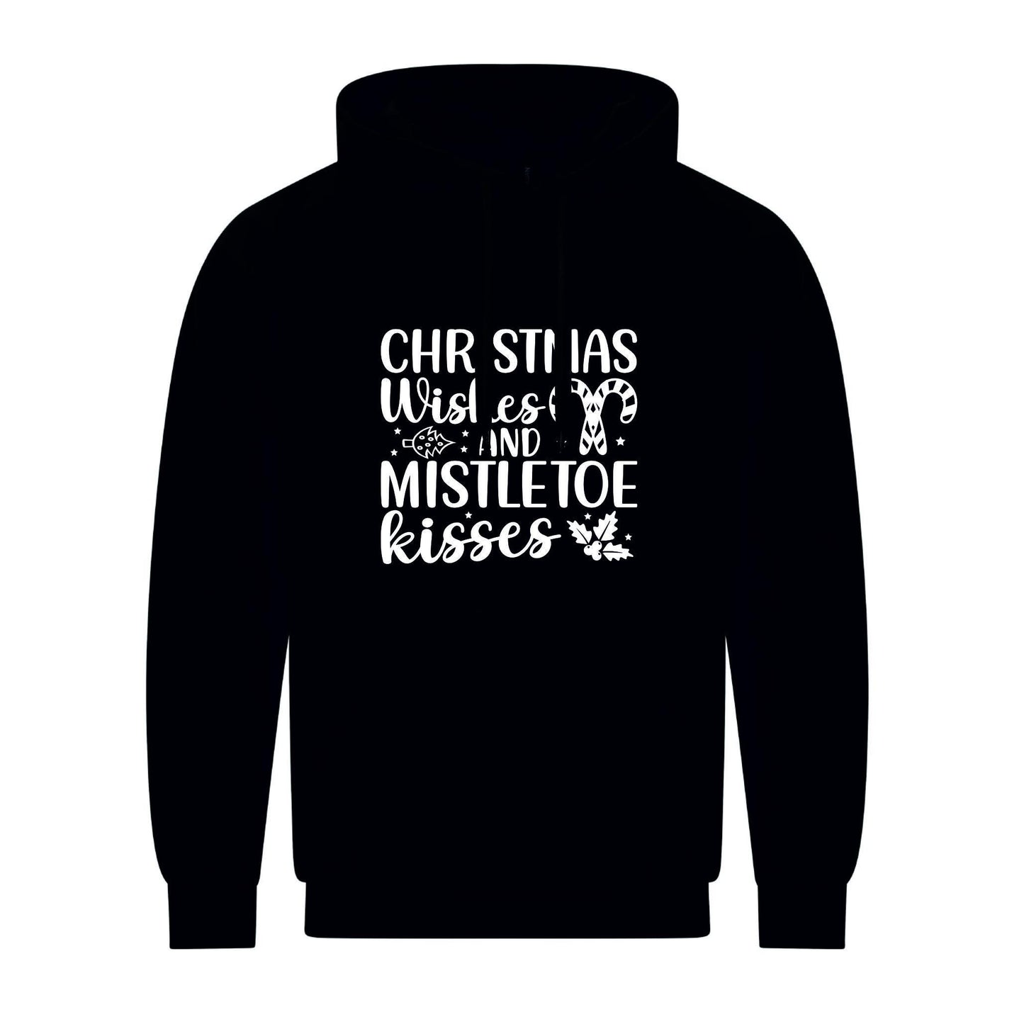 Christmas Wishes & Mistletoe Kisses Unisex Hoodie