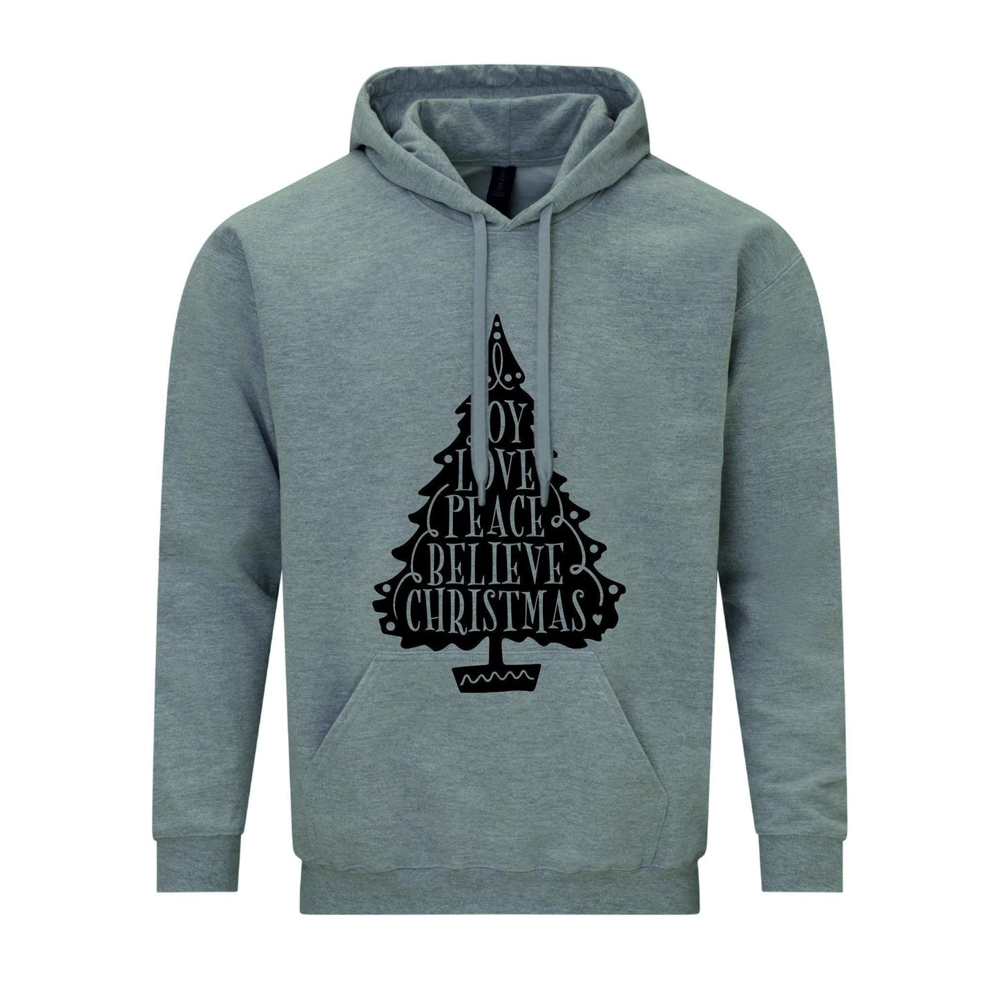 Joy Love Peace Believe Christmas Unisex Hoodie
