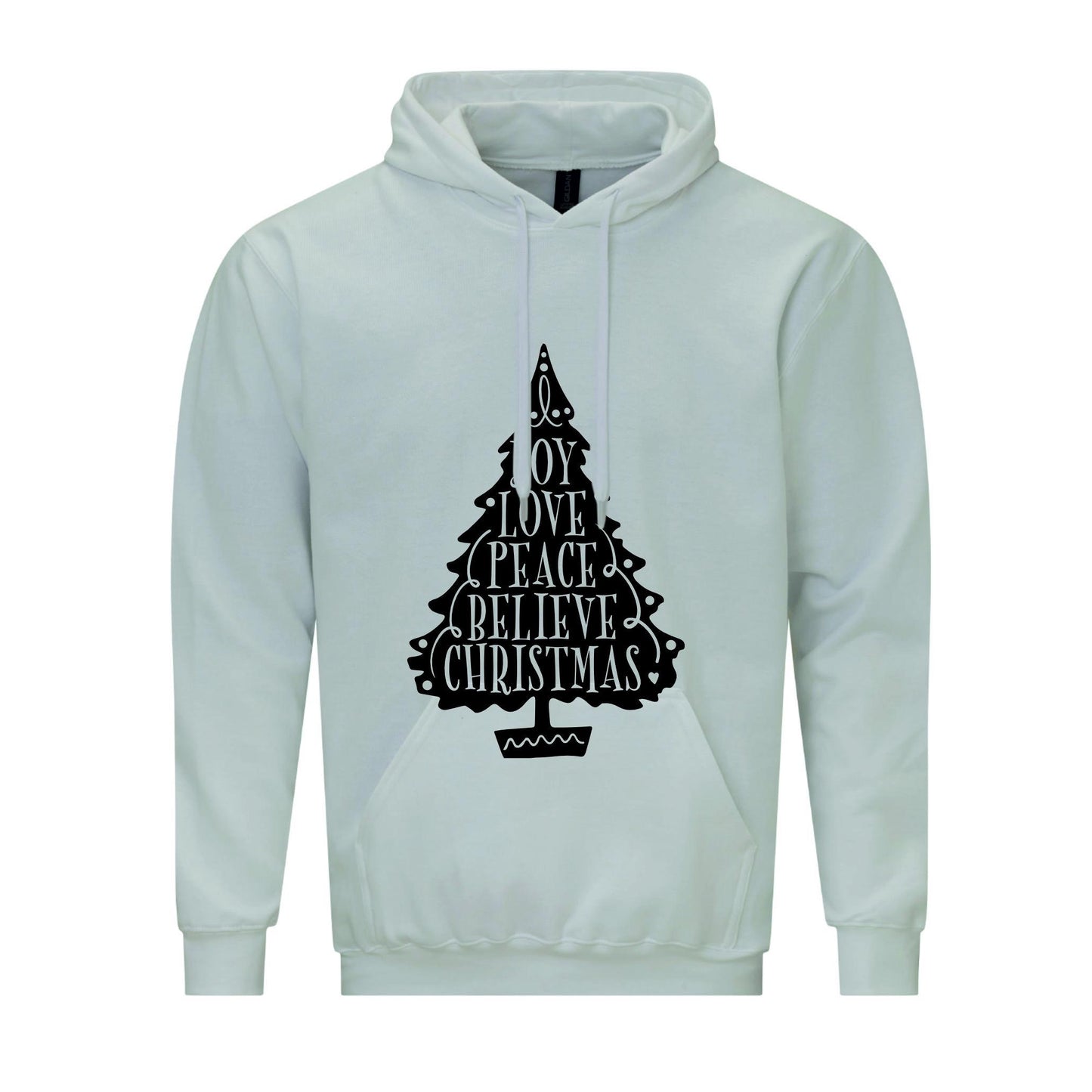 Joy Love Peace Believe Christmas Unisex Hoodie
