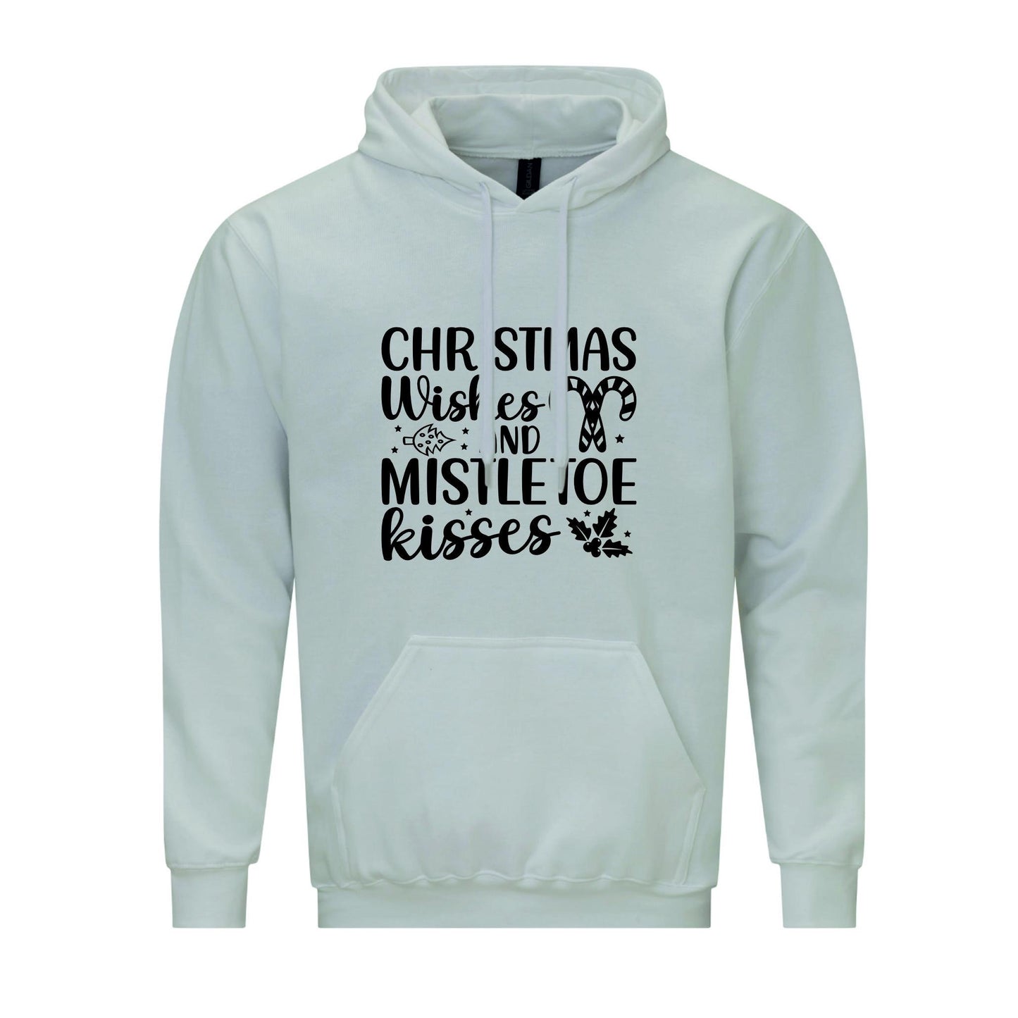 Christmas Wishes & Mistletoe Kisses Unisex Hoodie