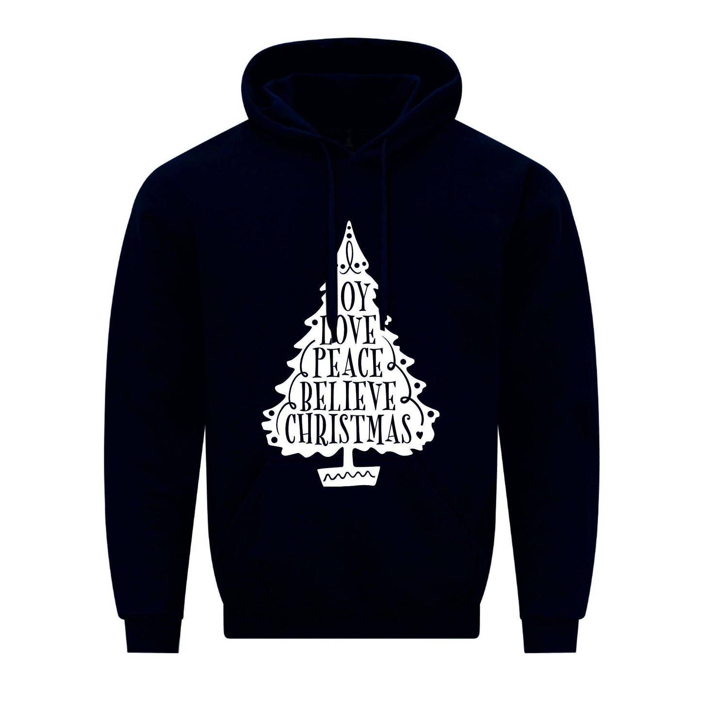 Joy Love Peace Believe Christmas Unisex Hoodie