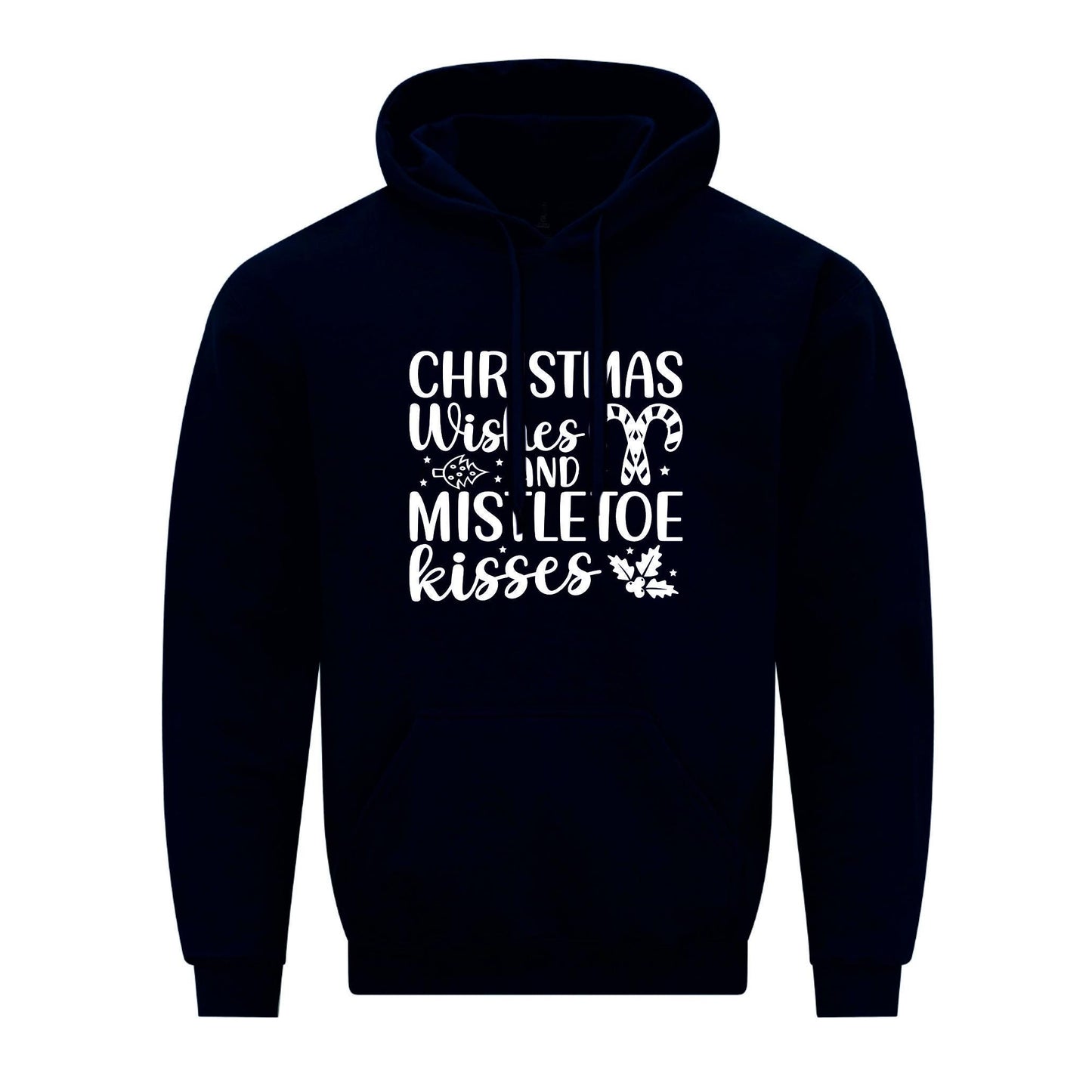 Christmas Wishes & Mistletoe Kisses Unisex Hoodie