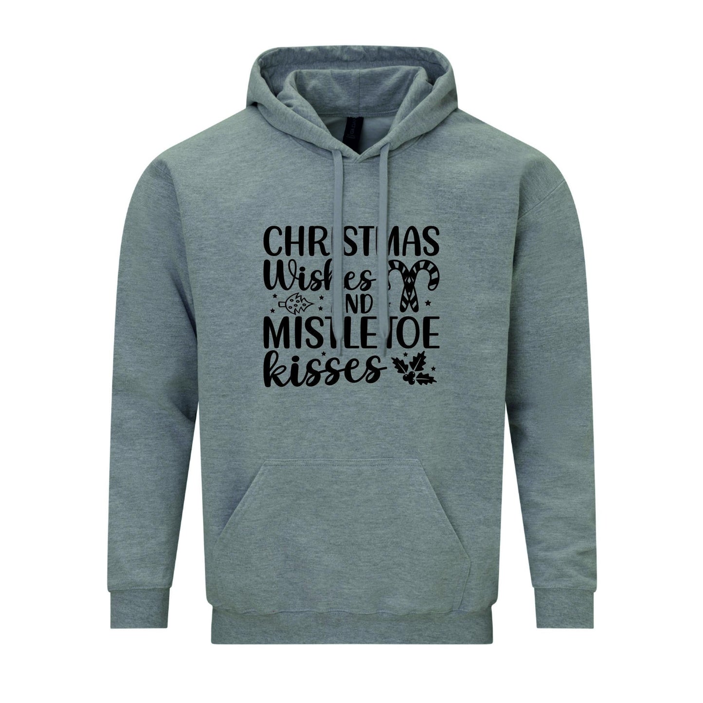 Christmas Wishes & Mistletoe Kisses Unisex Hoodie