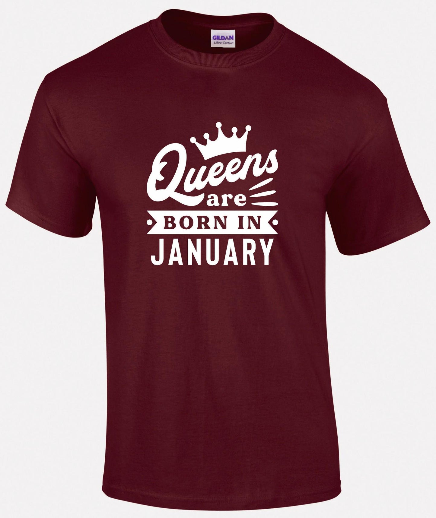 Queens Are Born In January T-shirt