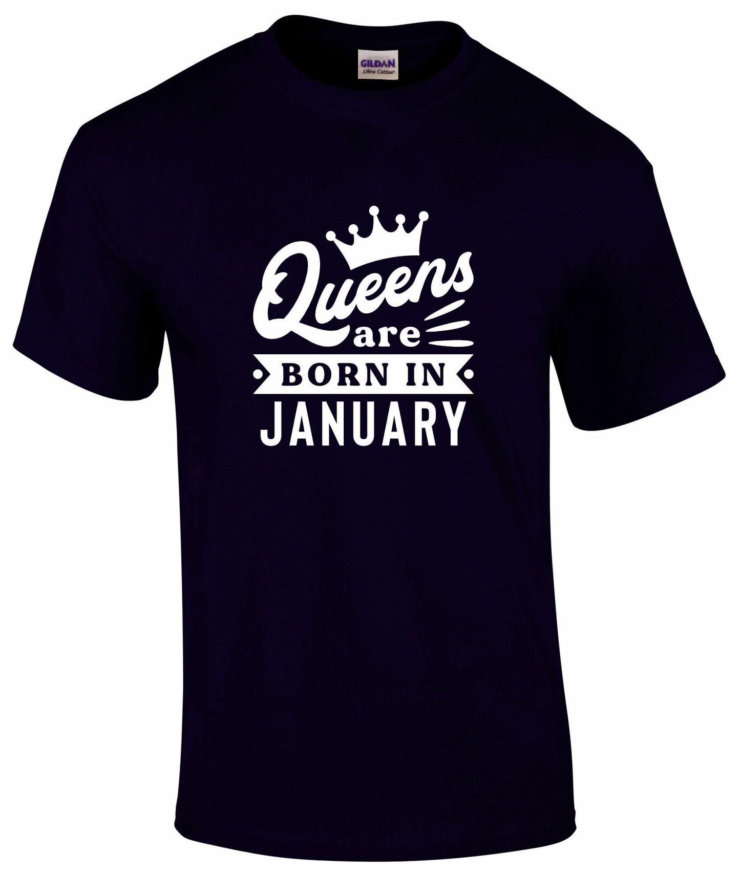 Queens Are Born In January T-shirt