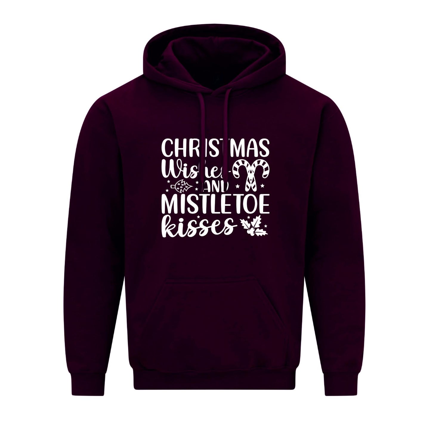 Christmas Wishes & Mistletoe Kisses Unisex Hoodie