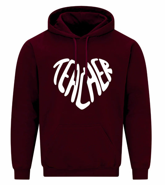 Heart Teacher Design Unisex Hoodie