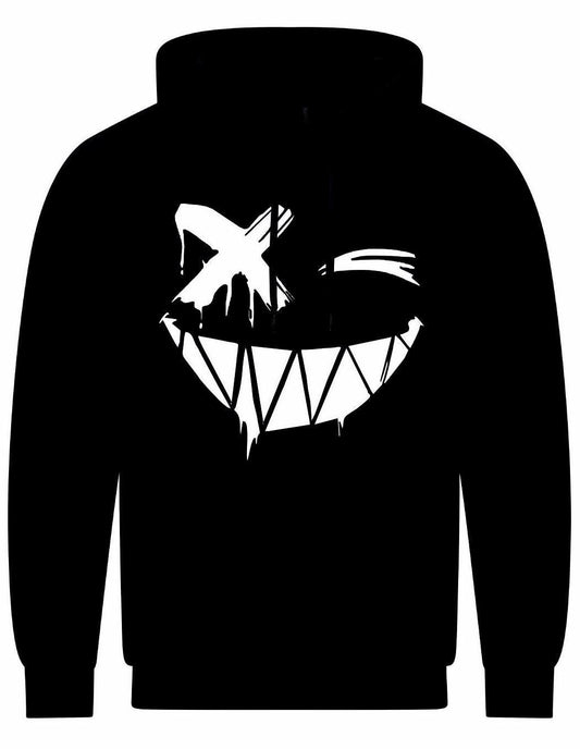 Cross Eye Smile Face Unisex Hoodie