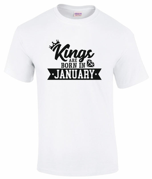 Kings Are Born In January T-shirt