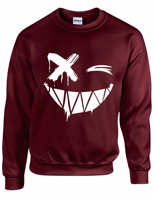 Cross Eye Smiley Face Unisex Sweatshirt