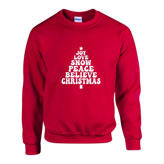Joy Love Snow Christmas Unisex Sweatshirt
