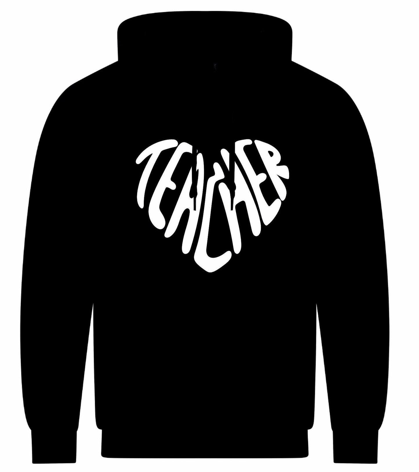 Heart Teacher Design Unisex Hoodie