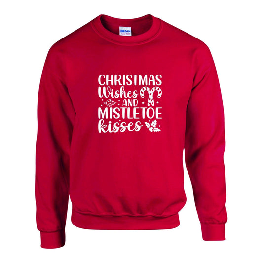 Christmas Wishes & Mistletoe Kisses Unisex Sweatshirt
